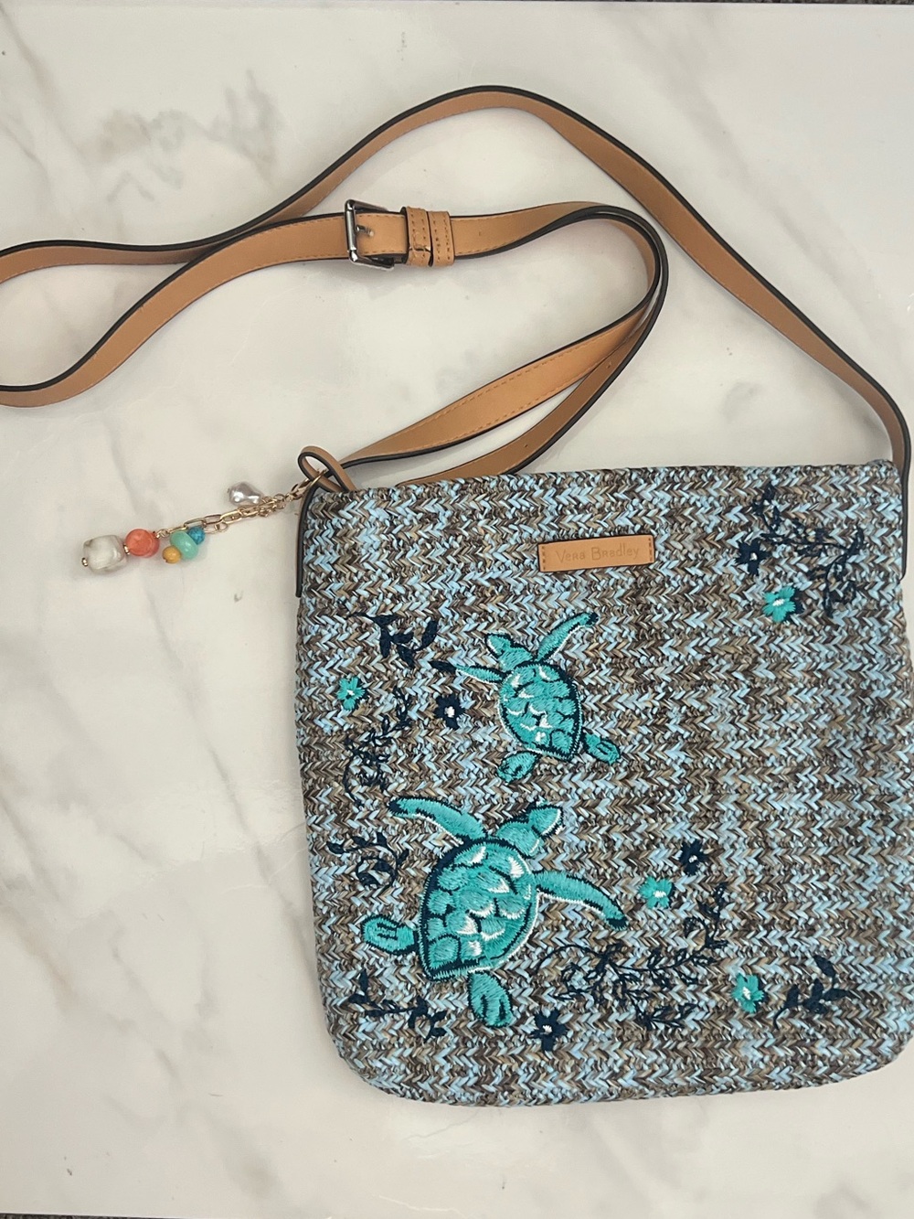 Vera Bradley Straw Crossbody NWT - Picture 5 of 9